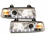 Led Scheinwerfer Set in chrom für BMW 3er E36 Coupe 12.1990-08.1999