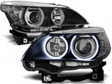 CCFL Angel Eyes Scheinwerfer Set in schwarz für BMW E60/E61 03-07