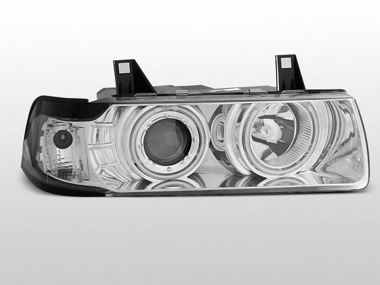Angel Eyes Scheinwerfer Set in chrom für BMW E36 12.1990-08.1999