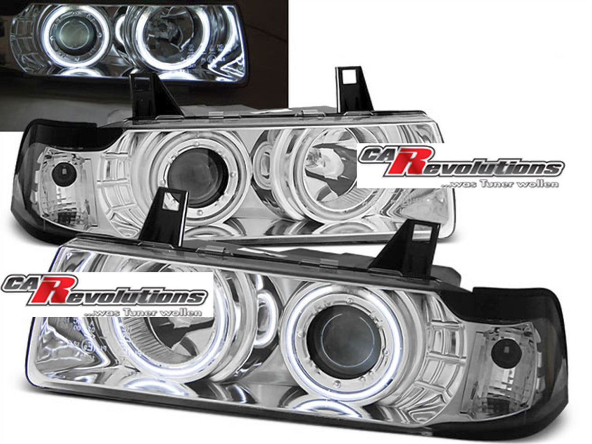 CCFL Angel Eyes Scheinwerfer Set in chrom für BMW E36 12.1990-08.1999