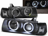 CCFL Angel Eyes Scheinwerfer Set in schwarz für BMW 3er E36 Coupe Cabrio