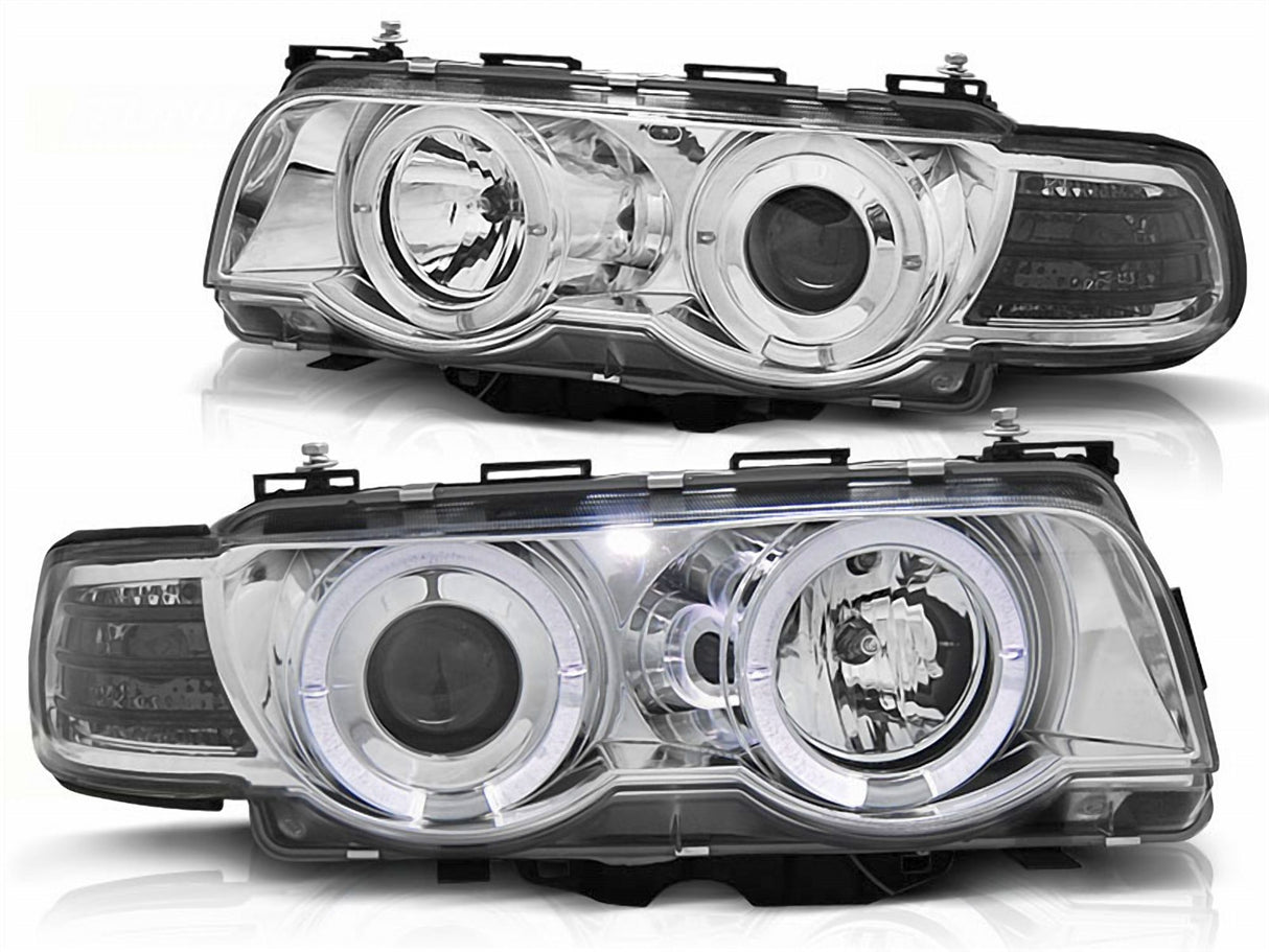Angel Eyes Scheinwerfer Set in chrom für BMW E38 09.98-07.2001