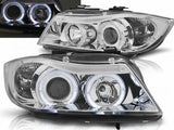 Scheinwerfer für BMW E90/E91 3er Angel Eyes chrom 03.2005-08.2008