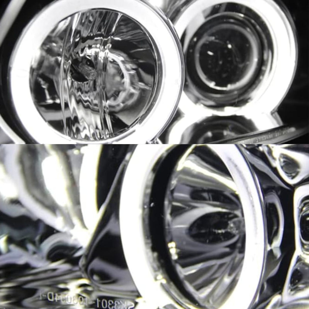 Scheinwerfer für BMW E90/E91 3er Angel Eyes chrom 03.2005-08.2008
