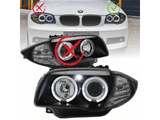 1x (FAHRERSEITE) Scheinwerfer für BMW 1er E87 E81 E82 E88 2004-2011 LED Angel Eyes