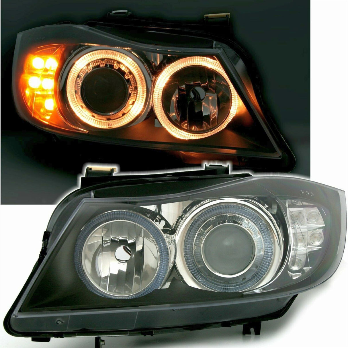 Scheinwerfer für BMW E90 Angel Eyes LED Blinker 03.2005-08.2008
