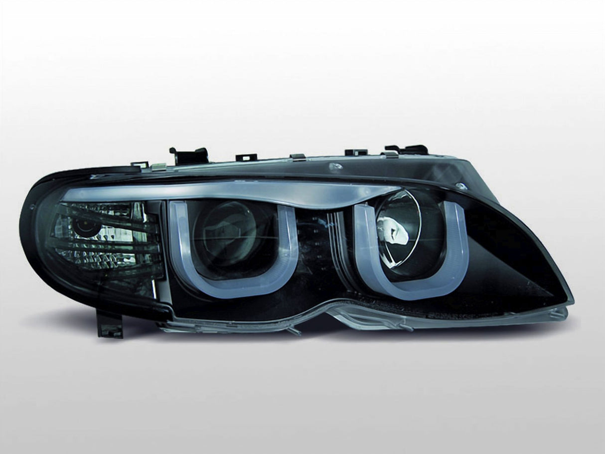 LED Scheinwerfer 3D Design in schwarz für BMW E46 09.2001-03.2005 Limo Touring