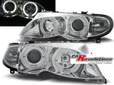 Angel Eyes Xenon Scheinwerfer Set Schwarz BMW 3er E46 Coupé Cabrio 2003-2006 Tuning Scheinwerfer