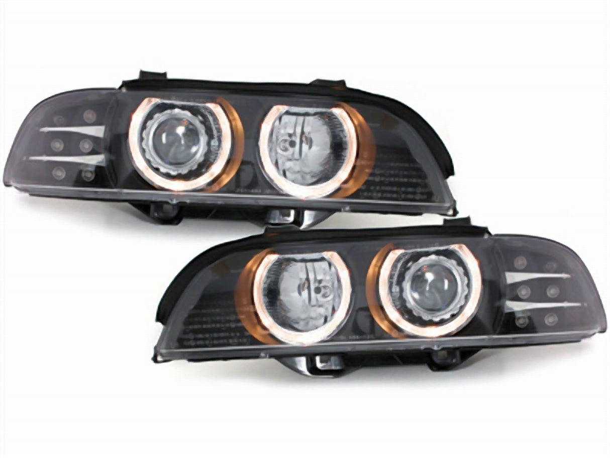 Scheinwerfer für BMW E39 5er 95-2000 LED indicator schwarz