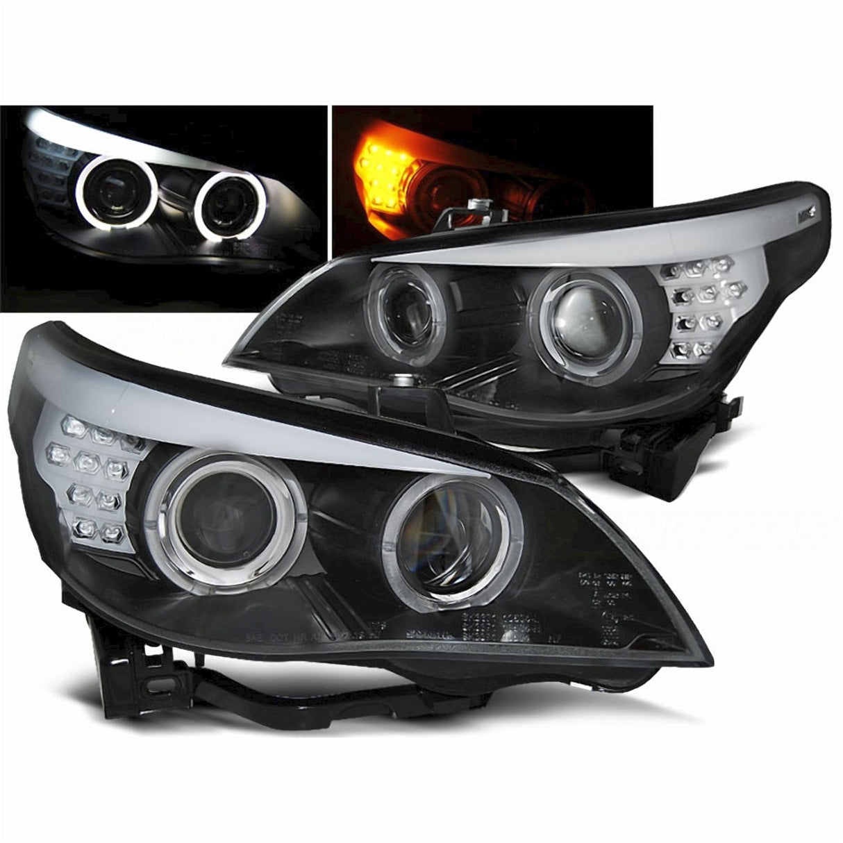 LED Scheinwerfer Set für BMW E60/E61 2003-2007 schwarz