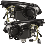 Angel Eyes LED Scheinwerfer Set Schwarz für BMW 5er E60 E61 2003–2007 mit LED Blinker