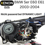 D2S Xenon Scheinwerfer Set Schwarz für BMW 5er E60 E61 2003–2004 CCFL Angel Eyes
