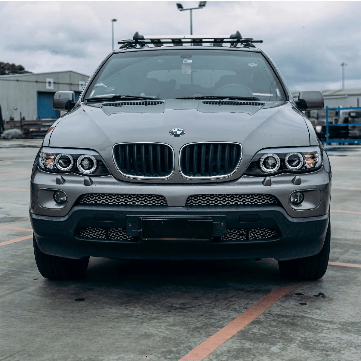 Xenon Scheinwerfer Set Schwarz für BMW X5 E53 11/2003–2006 mit CCFL Angel Eyes