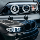 Xenon Scheinwerfer Set Schwarz für BMW X5 E53 11/2003–2006 mit CCFL Angel Eyes