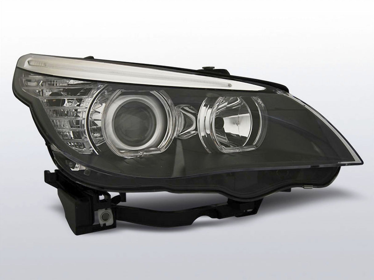 LED Angel Eyes Scheinwerfer Set H7/H7 schwarz für BMW E60/E61 03-07