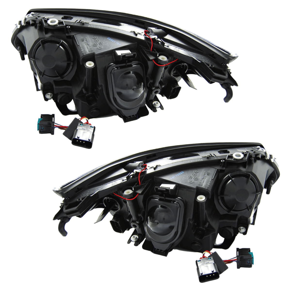 Angel Eyes LED Scheinwerfer Set Schwarz für BMW 5er E60 Limousine & E61 Kombi 2003–2007