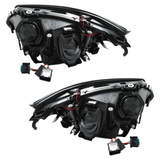 Angel Eyes LED Scheinwerfer Set Schwarz für BMW 5er E60 Limousine & E61 Kombi 2003–2007