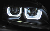 LED Light Tube Tagfahrlicht Scheinwerfer in schwarz für BMW X1 E84 08.12-01.2014