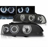 CCFL Angel Eyes Scheinwerfer Set in schwarz für BMW E39 09.95-06.2003