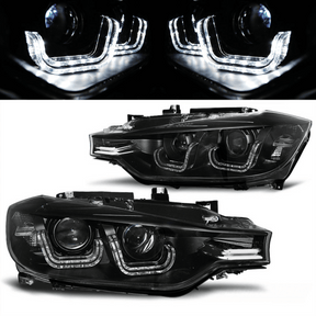 Scheinwerfer mit LED Tagfahrlicht D1S für BMW F30 F31 schwarze Xenon