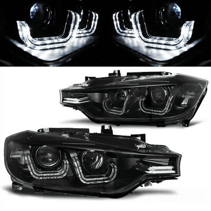 D1S Xenon Scheinwerfer für BMW F30/F31 10/2011-05/2015 schwarz LED Tagfahrlicht