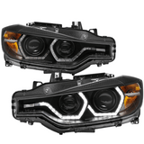 Angel Eyes Xenon Scheinwerfer Set mit LED Tagfahrlicht und AFS in Schwarz für BMW 3er F30 F31 2011–2015