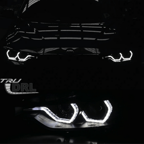 Scheinwerfer mit weißem LED Standlicht und Tagfahrlicht für E90 E91 für BMW