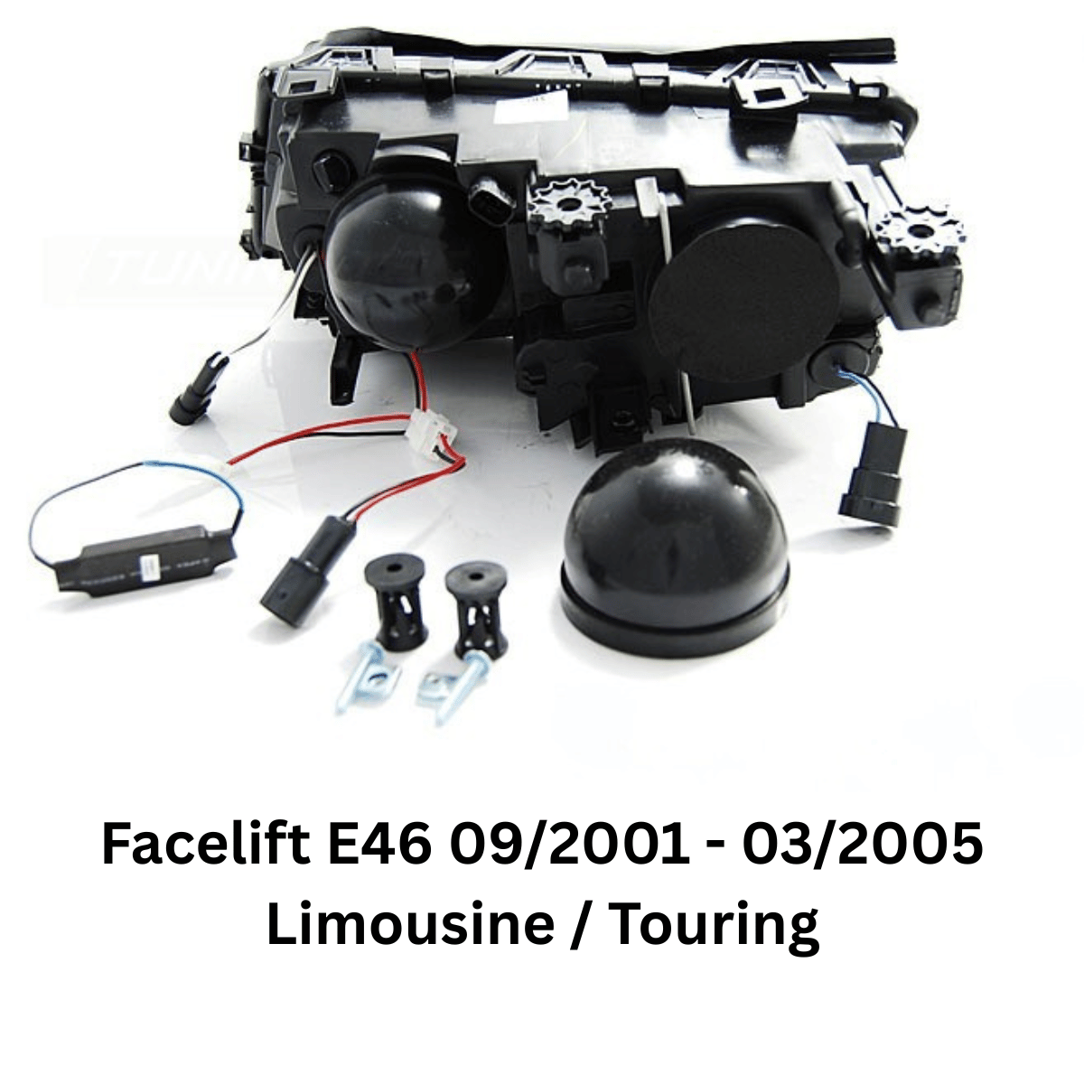 LED Angel Eyes Scheinwerfer Set für BMW 3er E46 2001-03.2005 Limo Touring schwarz - CR Tuning