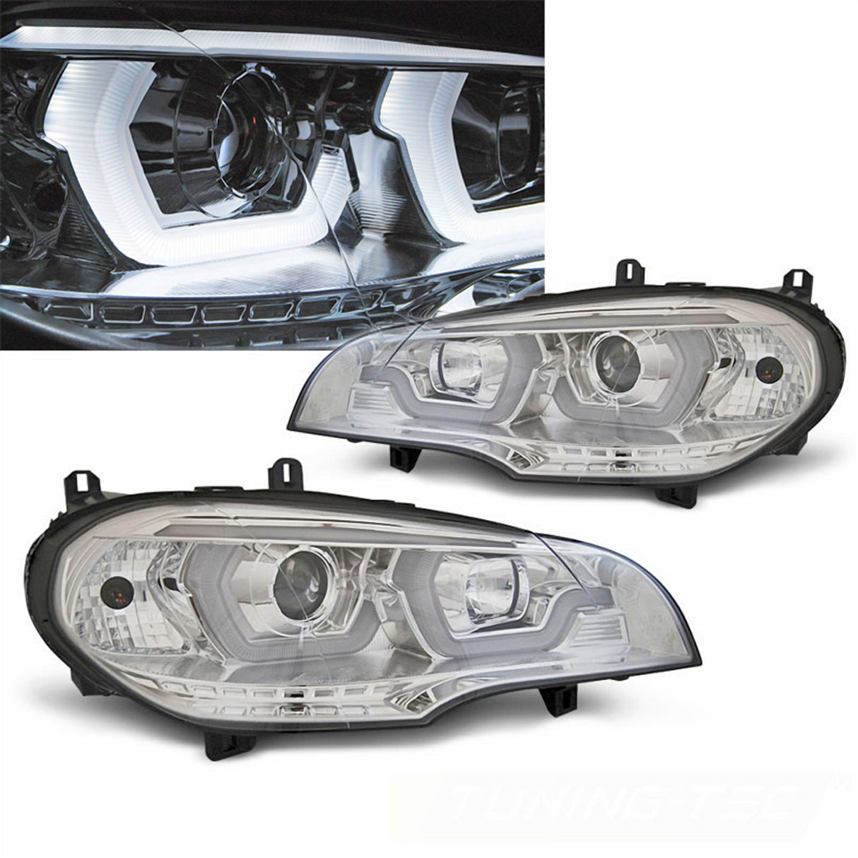 LED Angel Eyes Tagfahrlicht Scheinwerfer für BMW X5 E70 07-13