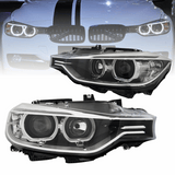 Scheinwerfer Set LED Angel Eyes für BMW 3er F30/F31 2011–2015 in Schwarz True DRL