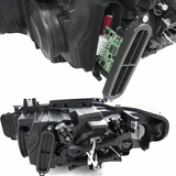 Scheinwerfer Set LED Angel Eyes für BMW 3er F30/F31 2011–2015 in Schwarz True DRL