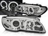 Scheinwerfer Set Chrom mit CCFL Angel Eyes für BMW 3er E46 Coupe Cabrio Xenon