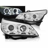 CCFL Angel Eyes Scheinwerfer LED Blinker chrom für BMW E60/E61 03-07