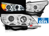 CCFL Angel Eyes Scheinwerfer LED Blinker chrom für BMW E60/E61 03-07