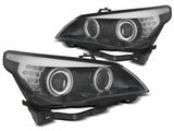 Xenon D2S Angel Eyes Scheinwerfer Set CCFL schwarz für BMW E60/E61 2003-2004