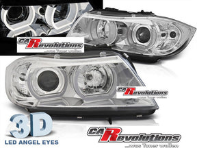 3D LED Angel Eyes Scheinwerfer chrom für BMW E90 E91, CR-Tuning