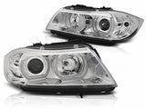 CR-Tuning LED Scheinwerfer für BMW E90 E91 mit Klarglas und Chrom-Akzenten