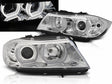3D Angel Eyes Xenon Scheinwerfer Set Chrom für BMW 3er E90 E91 2005-2008 Tuning Scheinwerfer