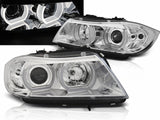 3D Angel Eyes Xenon Scheinwerfer Set Chrom für BMW 3er E90 E91 2005-2008 Tuning Scheinwerfer