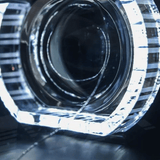 LED Scheinwerfer mit blauem Standlicht Ring für Auto Tuning Zubehör