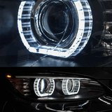 Scheinwerfer mit LED Standlichtringen, Tagfahrlicht, Tuning Scheinwerfer für BMW E90 E91