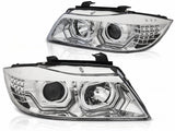 LED Scheinwerfer für BMW E90 E91 mit Tagfahrlicht-Optik und Klarglas