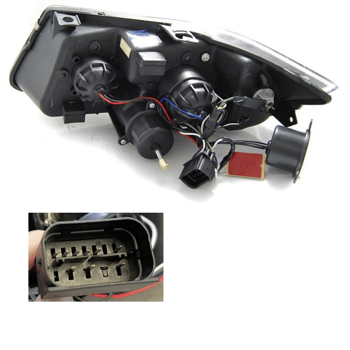 3D Angel Eyes LED Scheinwerfer Set Schwarz für BMW 3er E90 E91 Limousine & Kombi 2005–2008