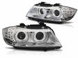 Angel Eyes Xenon Scheinwerfer Set Chrom für BMW 3er E90 E91 2009-2011