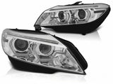 3D Angel Eyes Scheinwerfer Set für BMW Z4 E89 2009–2013 Chrom mit Dynamischen Blinkern - CR Tuning