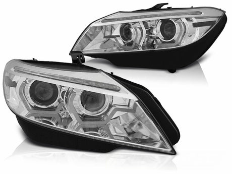 3D Angel Eyes Scheinwerfer Set für BMW Z4 E89 2009–2013 Chrom mit Dynamischen Blinkern - CR Tuning