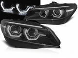 Scheinwerfer Set Schwarz mit Angel Eyes und dynamischen Blinkern für BMW Z4 E89 Xenon