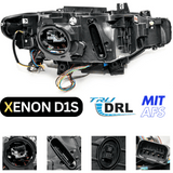 Angel Eyes Xenon Scheinwerfer Set mit LED Tagfahrlicht und AFS in Schwarz für BMW 3er F30 F31 2011–2015