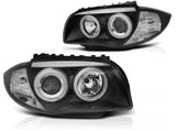 CCFL Angel Eyes Scheinwerfer für BMW 1er E87/81 2004-2011 schwarz