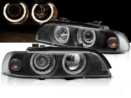 Scheinwerfer mit Angel Eyes Ringen und Blinker, LED-Scheinwerfer für Tuning für BMW E46